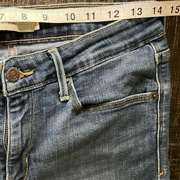 Levi’s Mid Rise Skinny Jeans Stretch Denim Size 8 - Picture 7 of 12